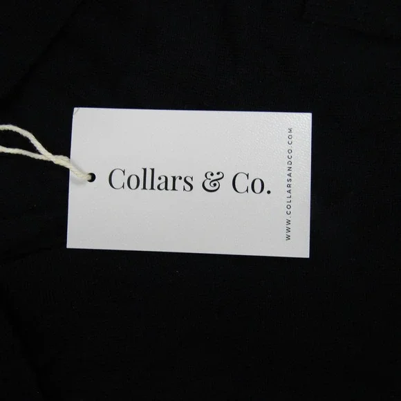 Collars & Co Sweater Mens XL Black Short Sleeve Merino Wool Knit Polo NWT